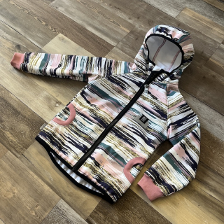 SOFTSHELLOVÁ BUNDA (ušití do cca týdne) pruhy